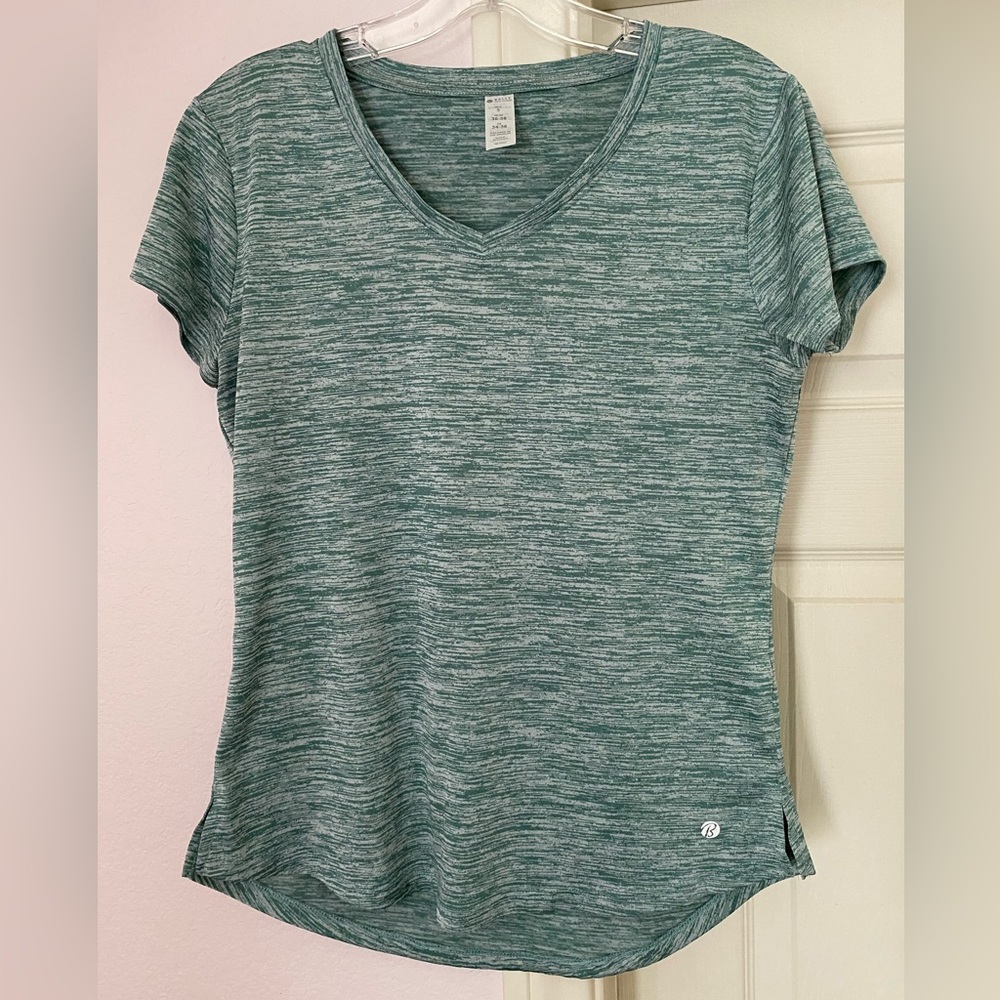 Bally Total Fitness Heather Green Active T Shirt